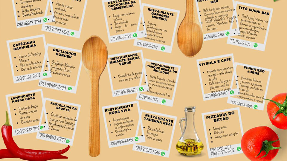 1º Circuito Gastronômico de Carrancas - conheça os cardápios dos 21 participantes