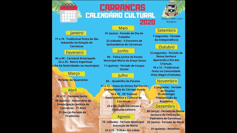 Calendário de Eventos 2020